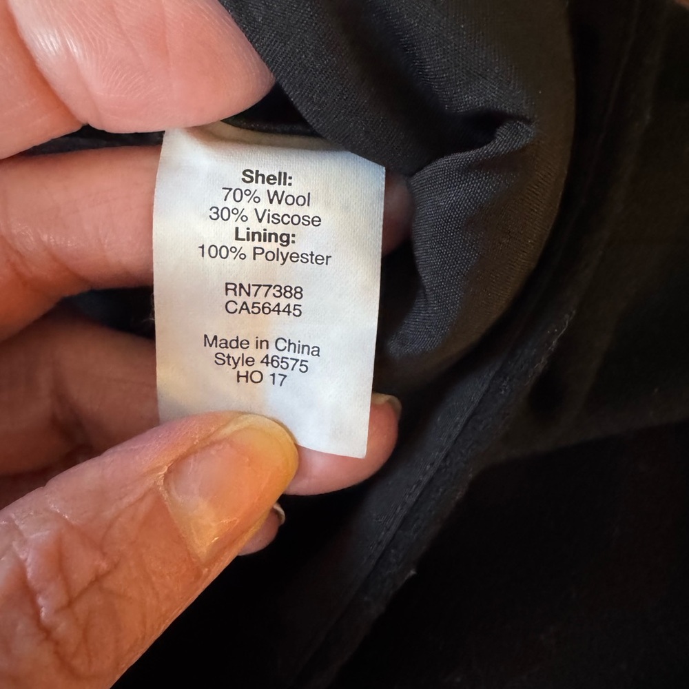 VTG J. Crew Wool Blend Black Pencil Skirt Size 6 - Picture 10 of 11